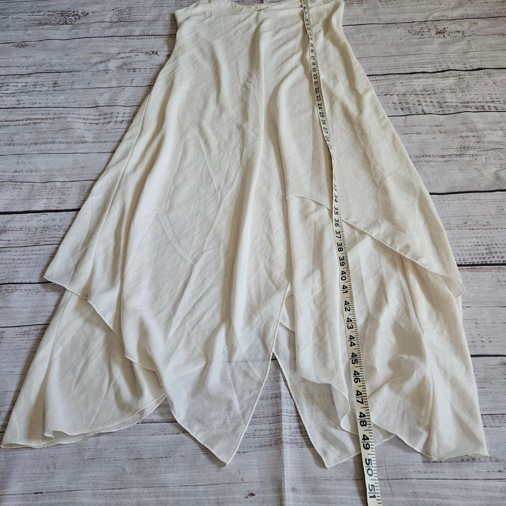 Graham & Spencer Tank Asymmetrical Midi Dress Off White Womens Small - Picture 5 of 6